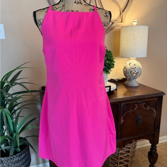 THML Vibrant Hot Pink Mini Dress - Picture 6 of 11